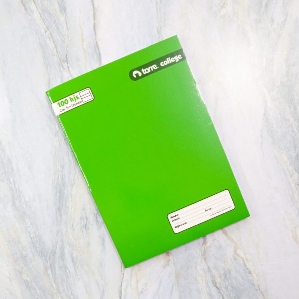 Cuaderno College Caligrafia Horizontal 100hj Torre.