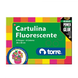 Bolson Cartulina Fluorescente 6 Pliegos Torre.
