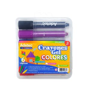 Crayones Gel 6 Col Adetec.